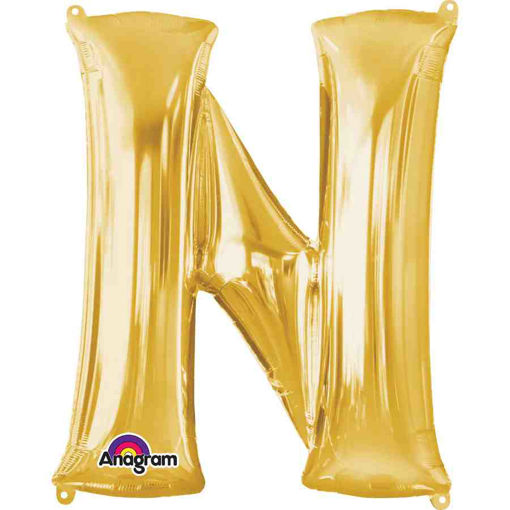 Picture of GOLD LETTER N FOIL BALLOON